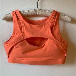 Women's Bright Orange Push-Up Sports Bra